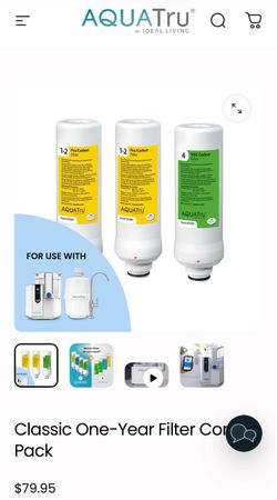 AquaTru Classic Replacement Filter 3-Pack (2 Pre/Carbon, 1 VOC) 1 year combo pack