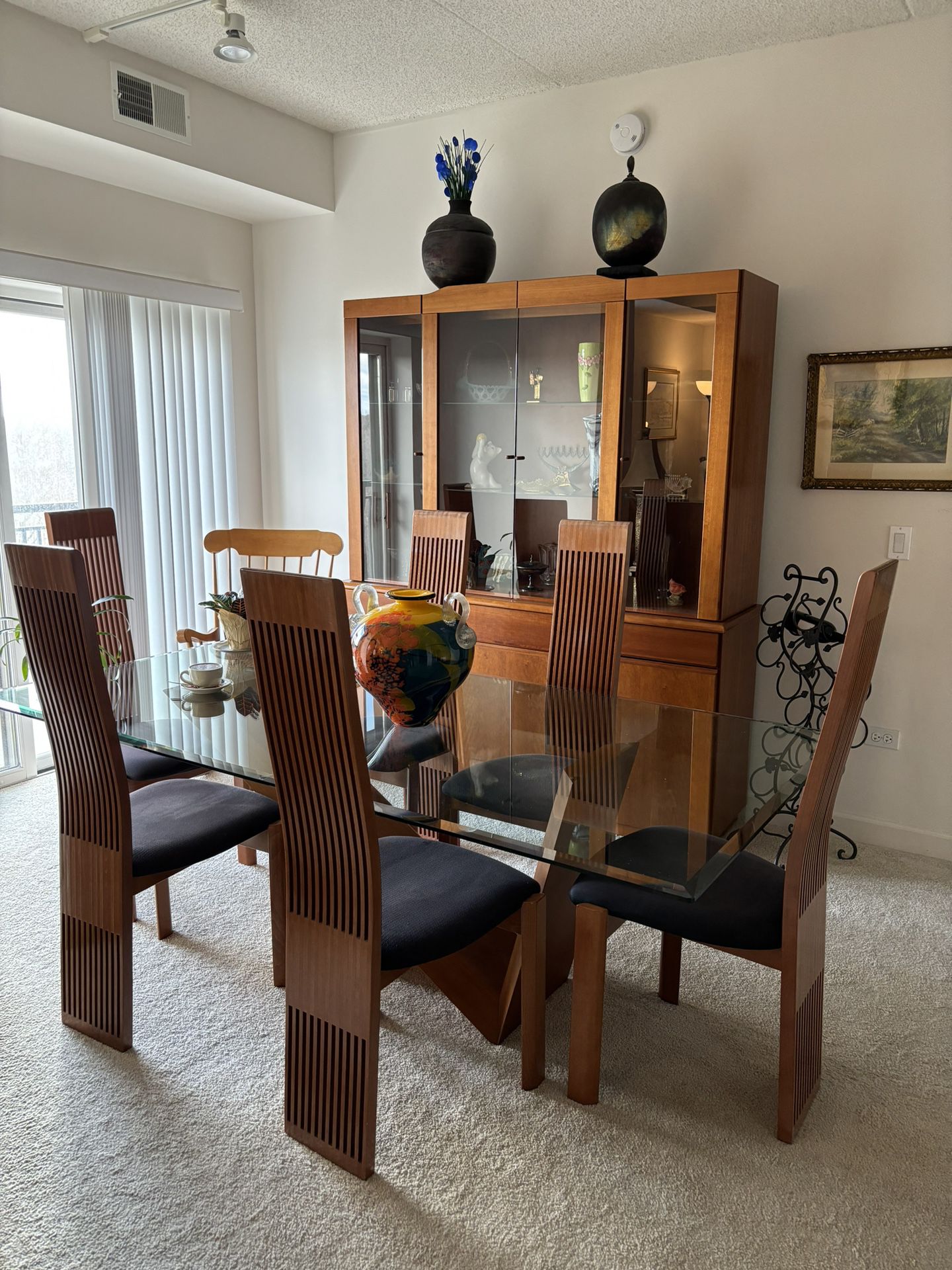 Dining Room Table, Chairs , And Breakfront