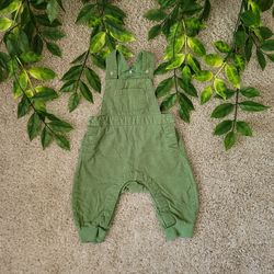 Baby Boy Green Corduroy Overalls (2-4 Months)