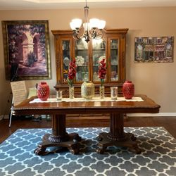 Dining Table and Hutch