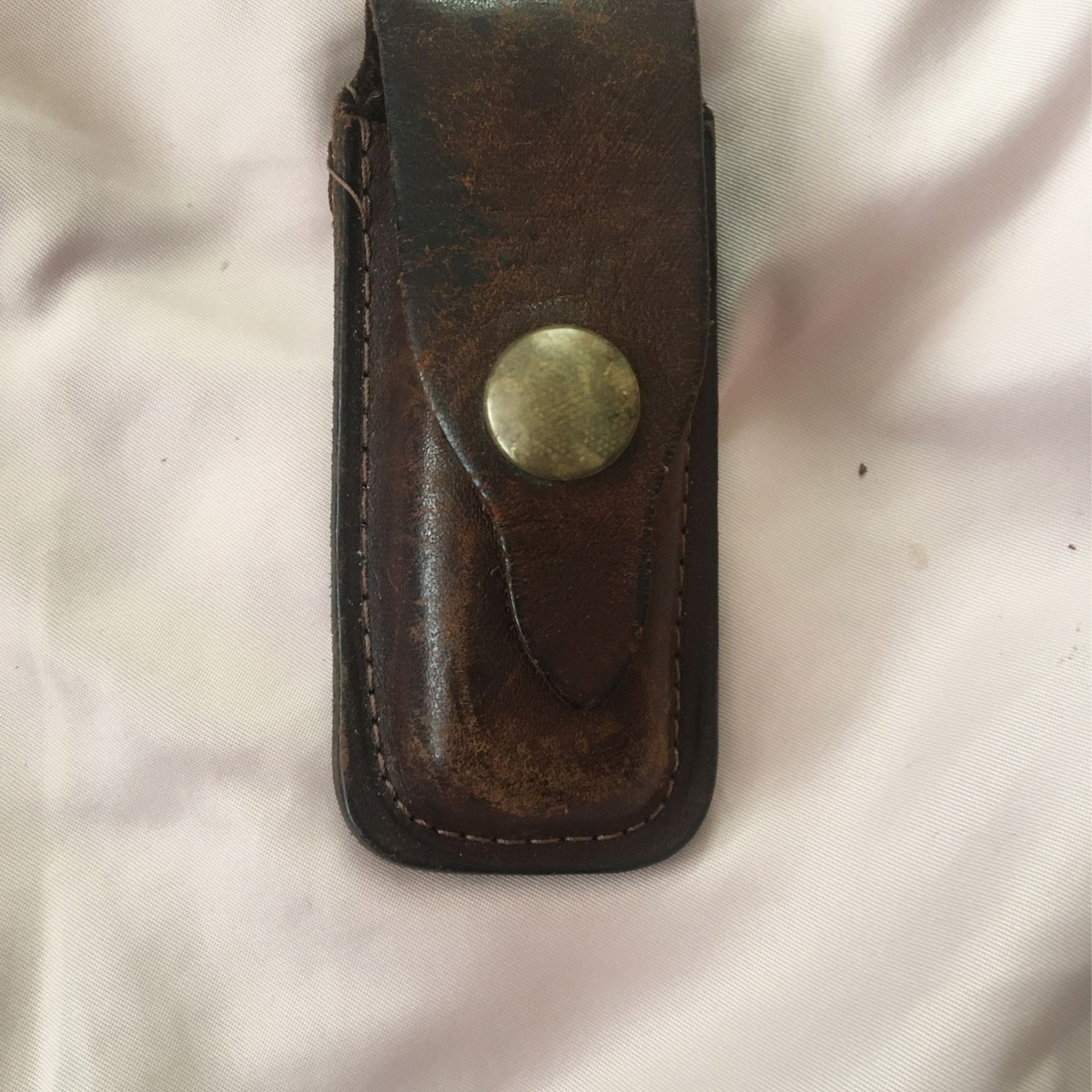 Vintage Leather Pocket Knife Sheath 