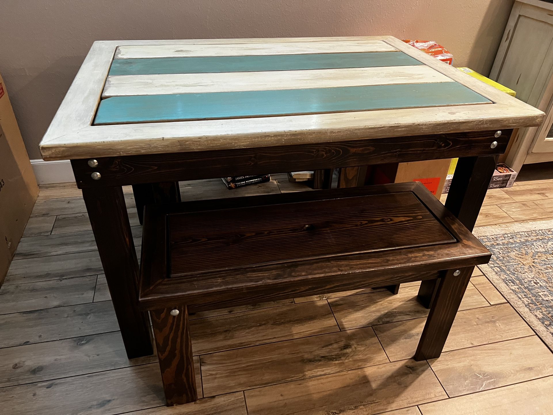 Solid Wood Custom Made Kids Game Table
