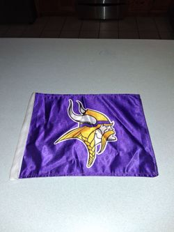 MINNESOTA VIKINGS 14 INCH X 11 INCH DOUBLE SIDED FLAG
