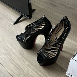 Authentic Christian Louboutin Heels Size8 Used Once No Box Dust Bags Include