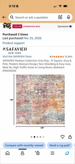 Multi color rug -9x9
