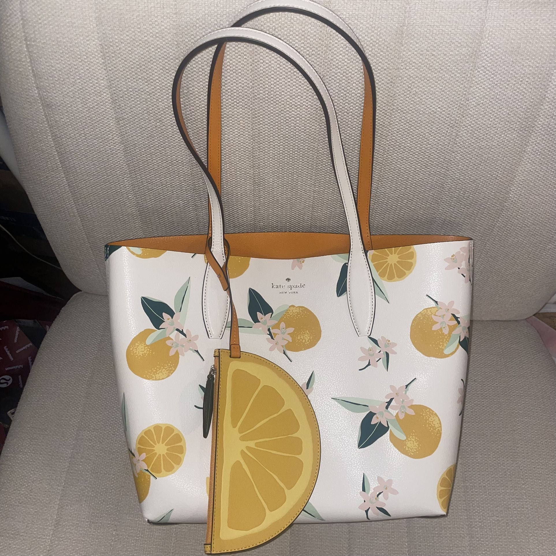 Kate Spade Orange Blossom Tote + Citrus Pouch