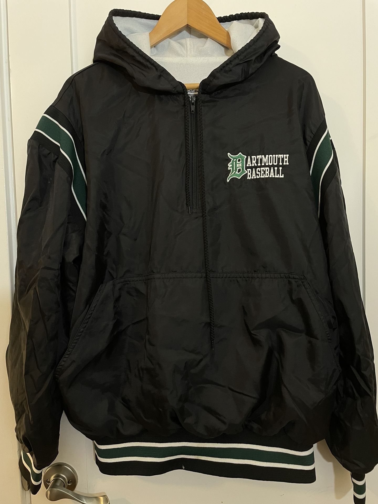Men’s Vintage Dartmouth Baseball Pullover Jacket / Size XL