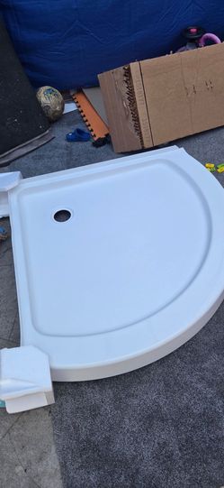 Shower Pan Base with Corner Drain