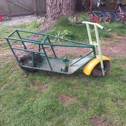 Tote goat vintage minibike frame and front end with 2 wheels