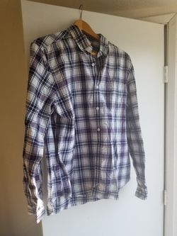 Men's Large Express Long Sleeve Button Up Shirt