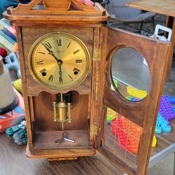 Antique Wood Chiming Wall Clock