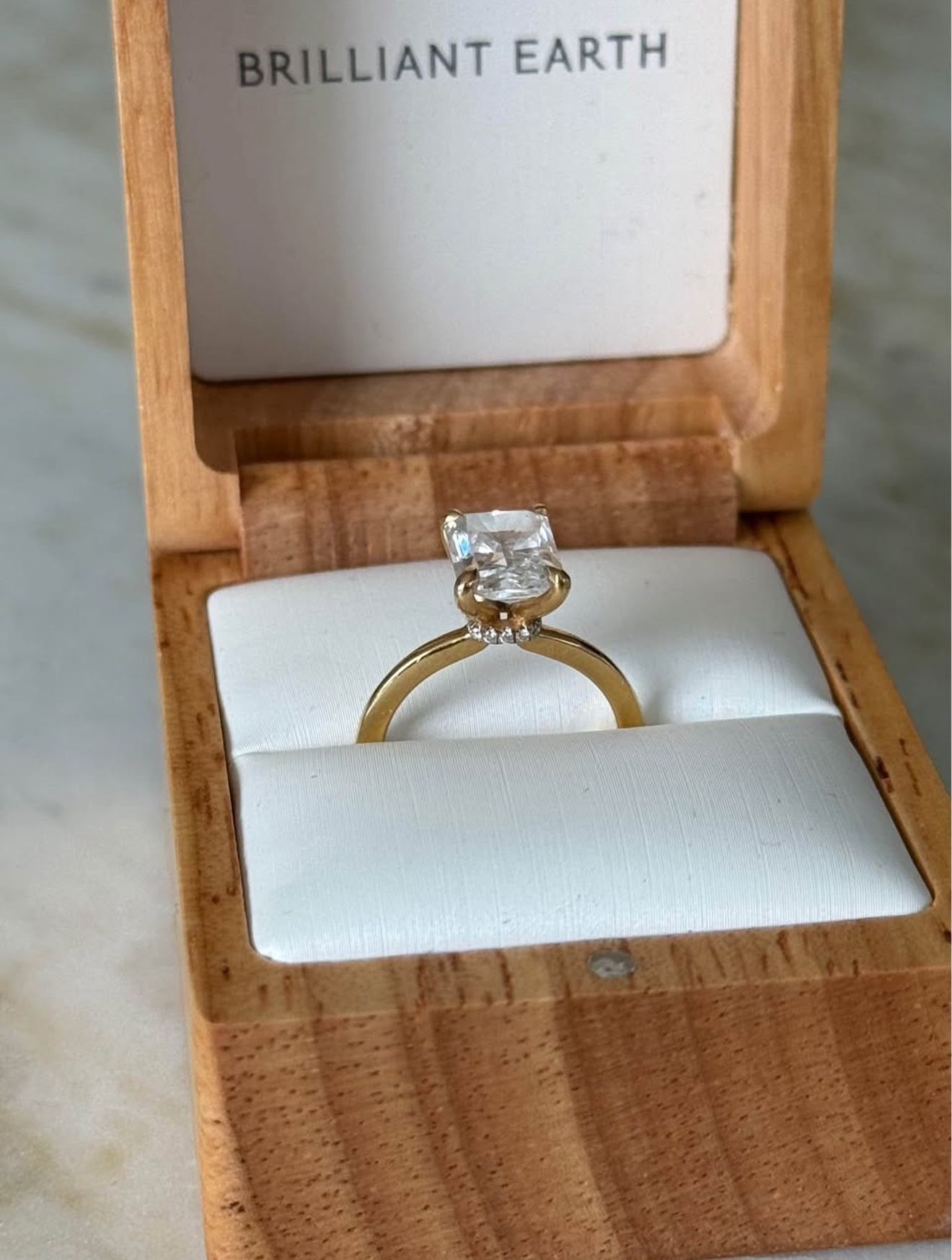 2.51 Carat Radiant Lab Grown Engagement Ring