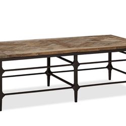 PB Parquet Rectangular Reclaimed Wood Coffee Table