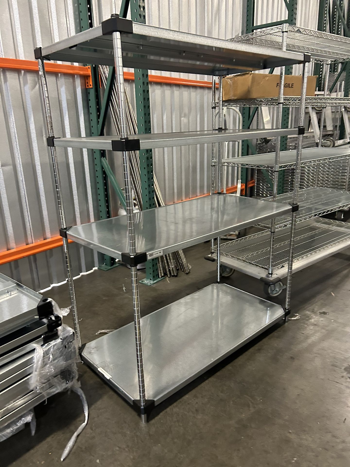 Uline Metal Shelves Heavy Duty Solid Shelves Galvanized Steel Racks