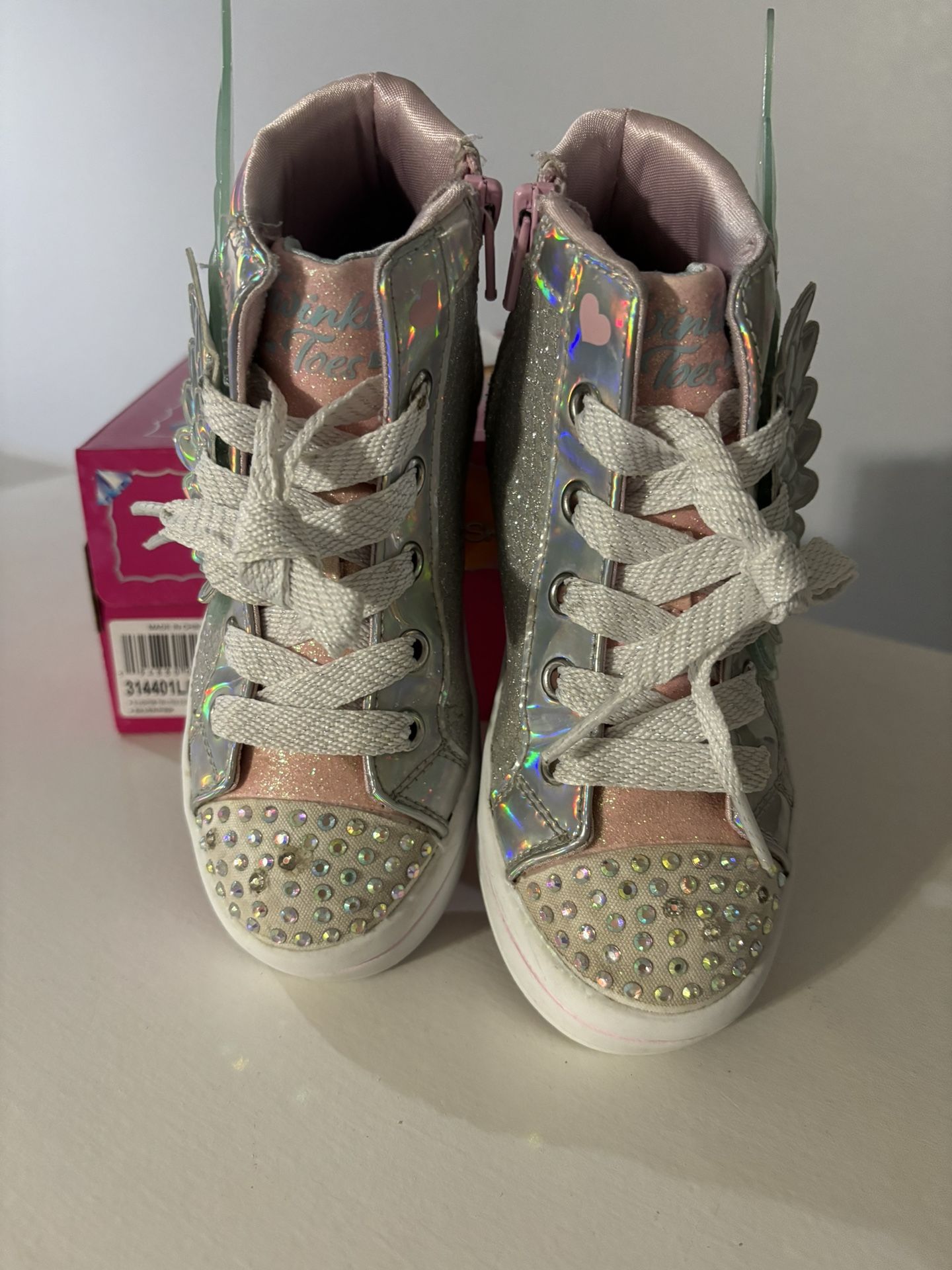 Skechers Girl's Twinkle Toes TWI-Lites Unicorn Wings Sneaker Size 11