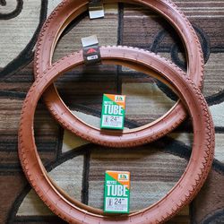 NEW Bicycle Bmx Tires 24" Clay Brown 