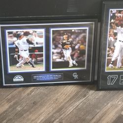 Framed Tulowitzki Cargo Gonzalez Colorado Rockies Slugger and Gold Glove 2010