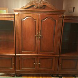 Entertainment Armoire, Left Hand Bookcase And Right Hand Book Case