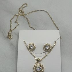 Gold Plated Necklace Set/oro Laminado 