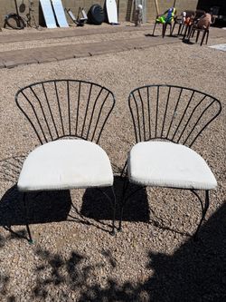 iron chairs outdoor