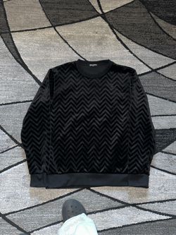 Black velvet crewneck