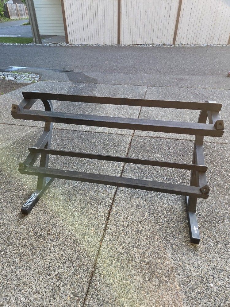 Dumbbells Storage Rack 3 Tier Storage Rack Powertec Workout Excercise Bench Press Equipment