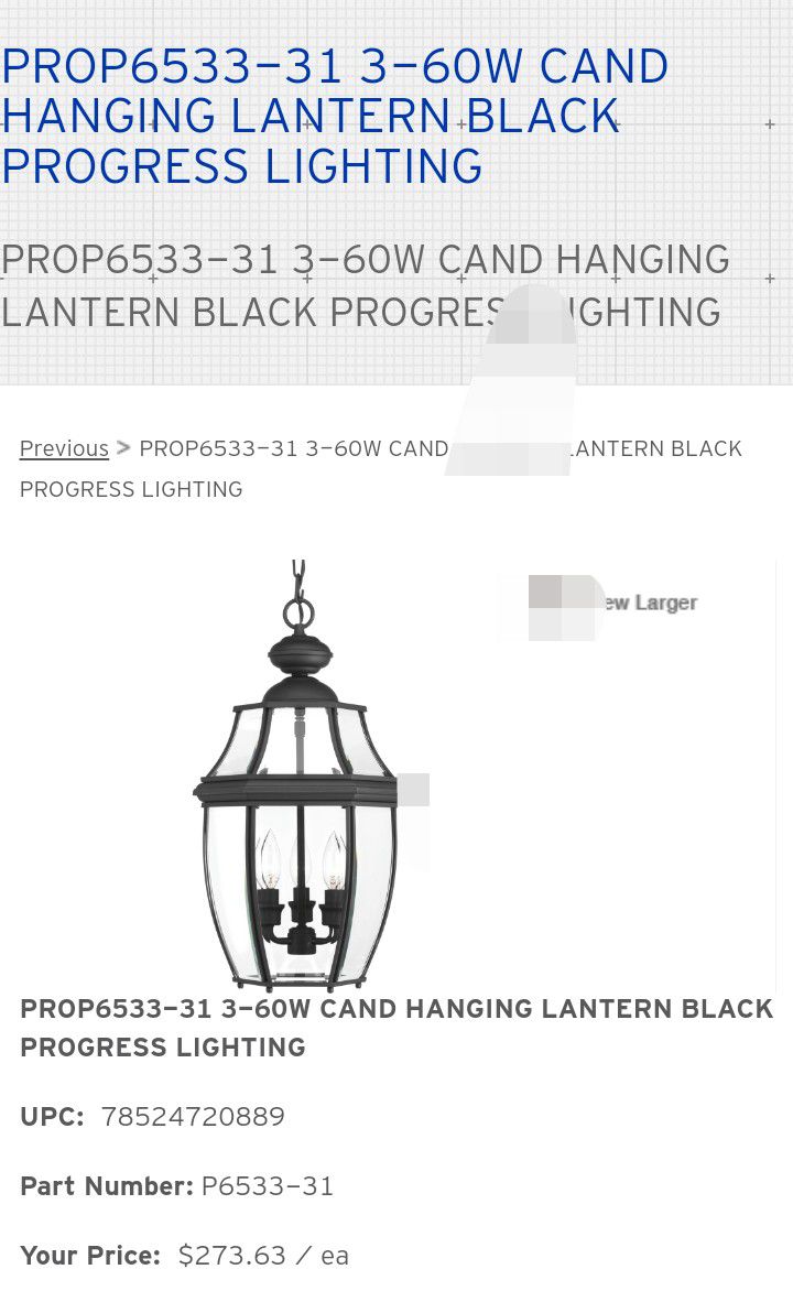 Progress Lighting Hanging Lantern