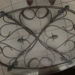 Glass And Metal Table