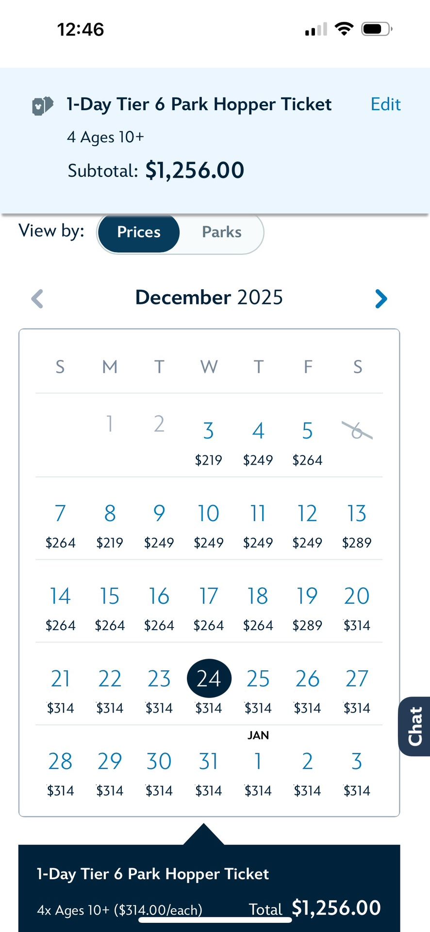 Disneyland Tier 6 Park Hopper 