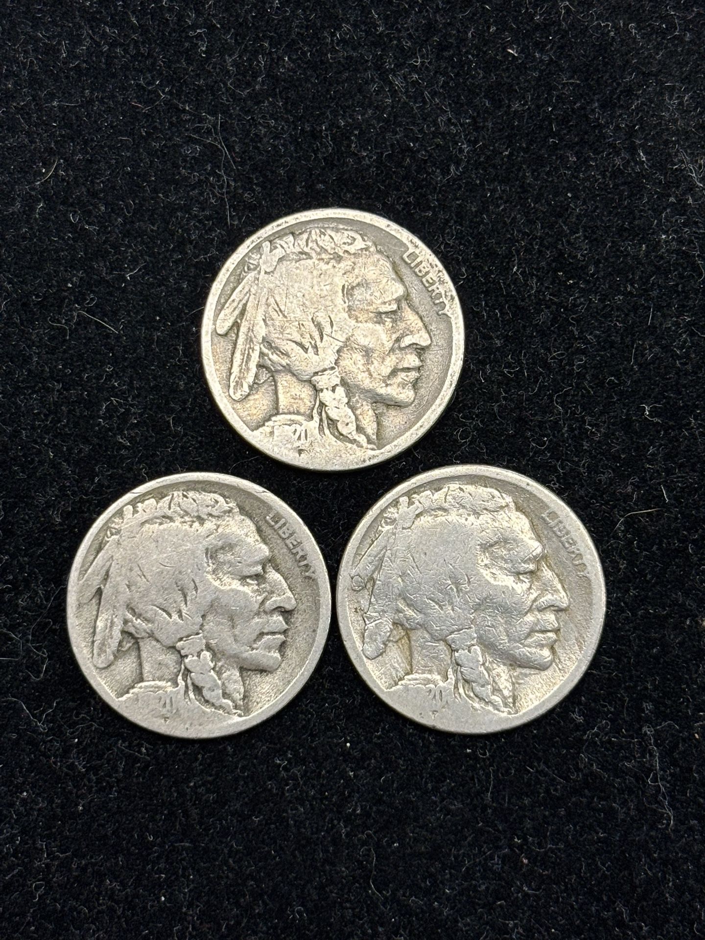 Set of 1920-P, D, & S Buffalo Nickels -- INCLUDES BIG KEY DATE COINS!