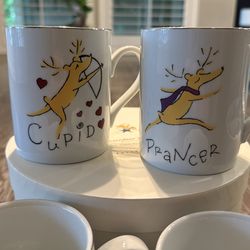 Potterybarn Christmas Mugs Set Of 4