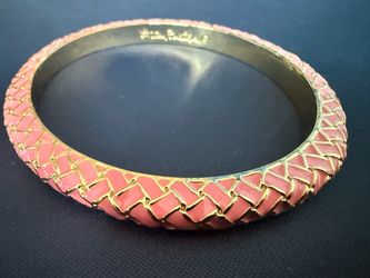 Lilly Pulitzer jewelry Pink Enamel Gold-Tone Bangle Bracelet
