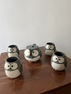 Collectible Japanese Owl Tea Set 