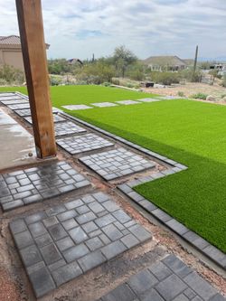 Pavers turf travertine sod