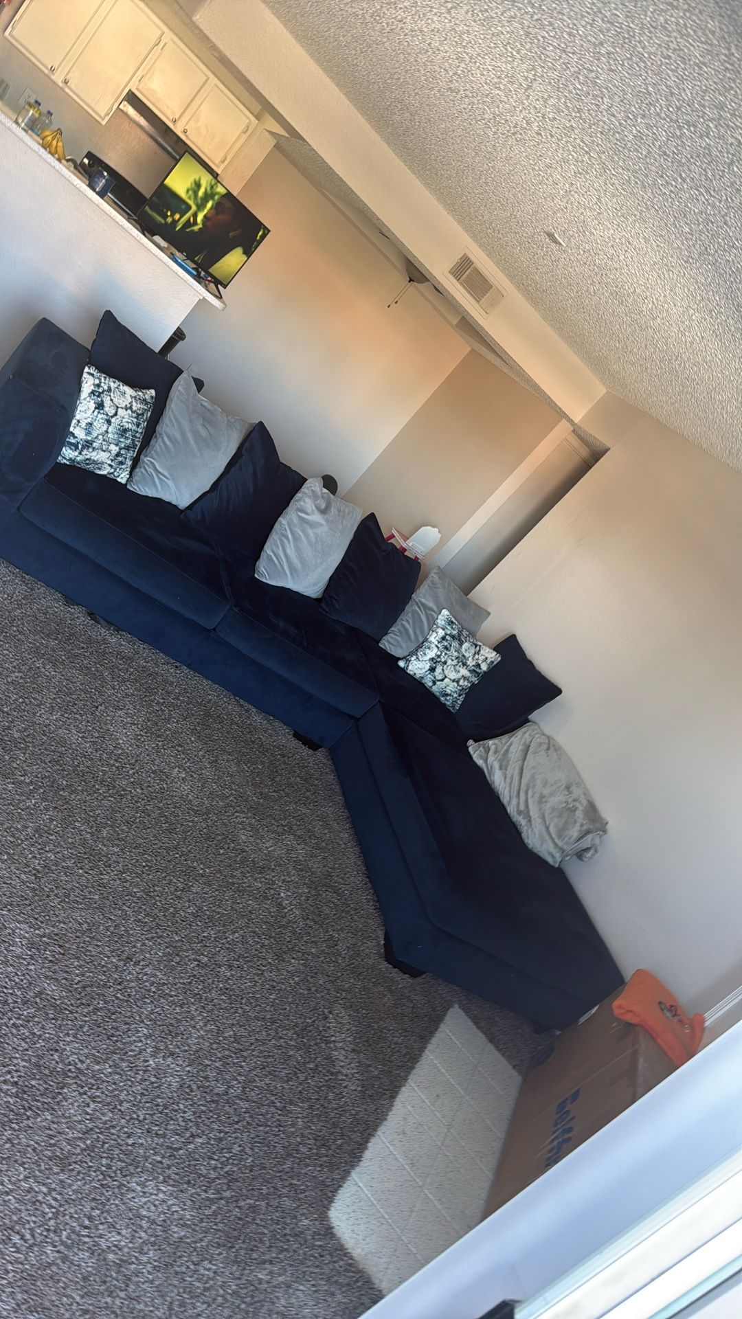 L Couches , Blue & Grey 