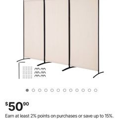 3 Panel Fabric Room Divider