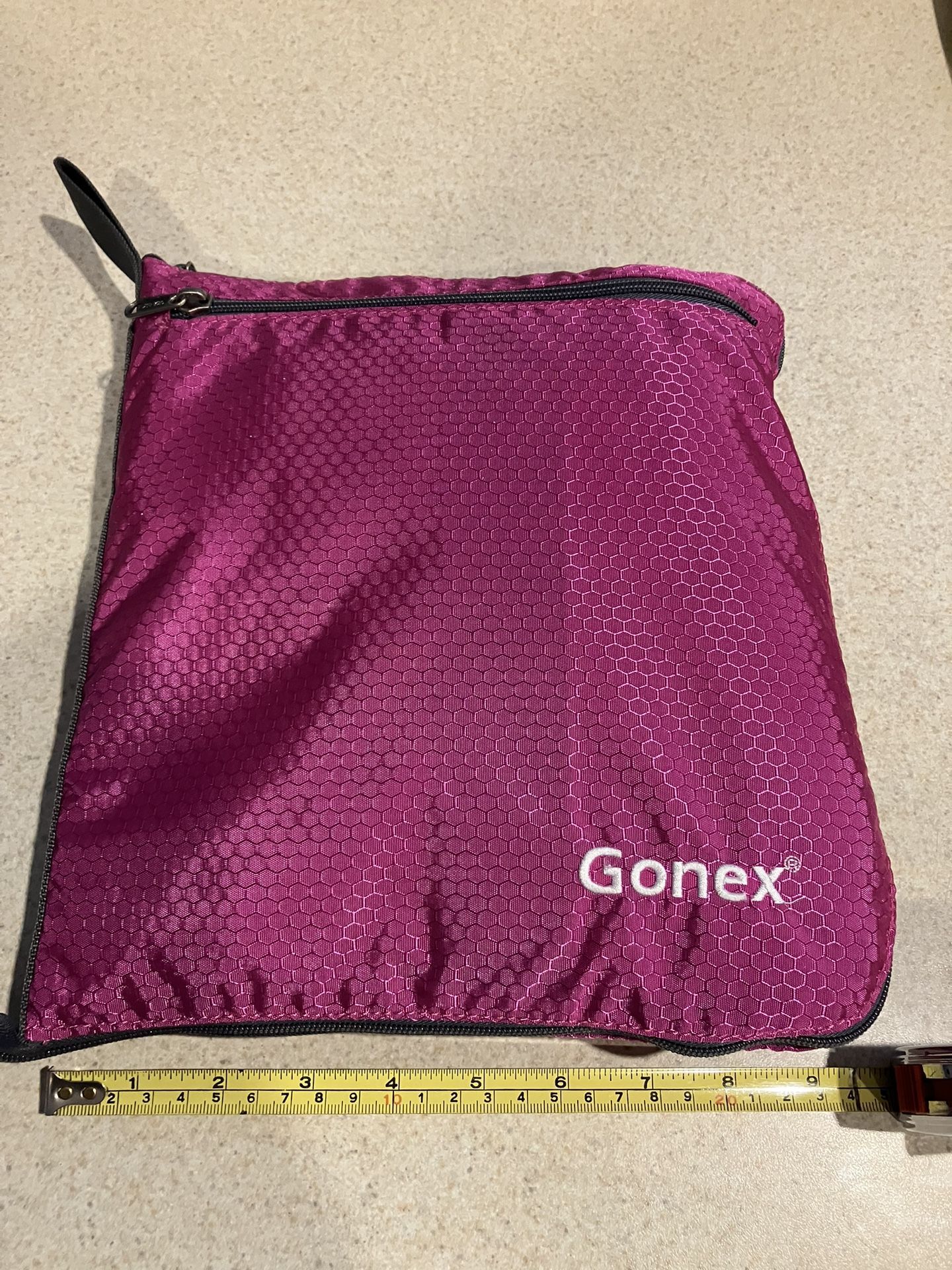 Gonex Large Packable Travel Duffel Magenta Pink Lots of Zippers Hang on Suitcase Huge & Roomy New
