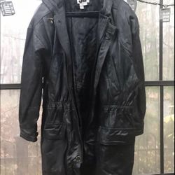 Vintage Leather Ladies Jacket w hood!!