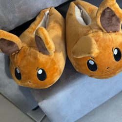 Pokémon Slippers, Officially Licensed Video Game Plush Footwear with Embroidered Details