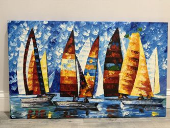 Leonid Afremov Oil Painting “Sail Regatta”