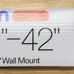 Brand New ONN Fixed Wall Mount for 19" to 42" TVs, UL Listed, Holds up to 35 lbs, Black