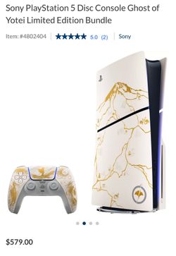 Sony PlayStation 5 Disc Console Ghost of Yotei Limited Edition Bundle