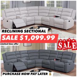 Reclining Sectional SALE $1,099.99