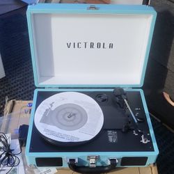 Victrola Vintage 3-Speed Bluetooth Portable Suitcase Record Player with Built-in Speakers | Upgraded Turntable Audio Sound| Includes Extra Stylus | Tu