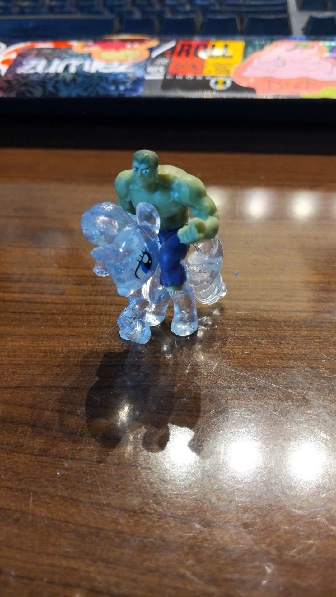 Hulk riding a my little pony super rare