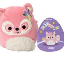 Squishmallows Ditty the Easter lemur 5’ NWOT