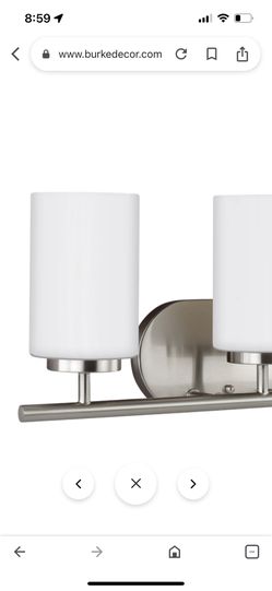 Brand New In-Box 3 Light Brushed Nickel Vanity Light