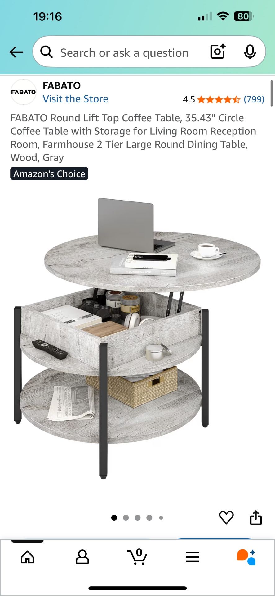 Lift Top Coffee Table 