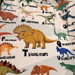 Alphabet Dinosaur Blanket 