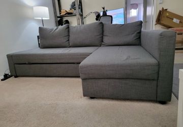 Free delivery - IKEA FRIHETEN Sleeper sectional w/storage Gray